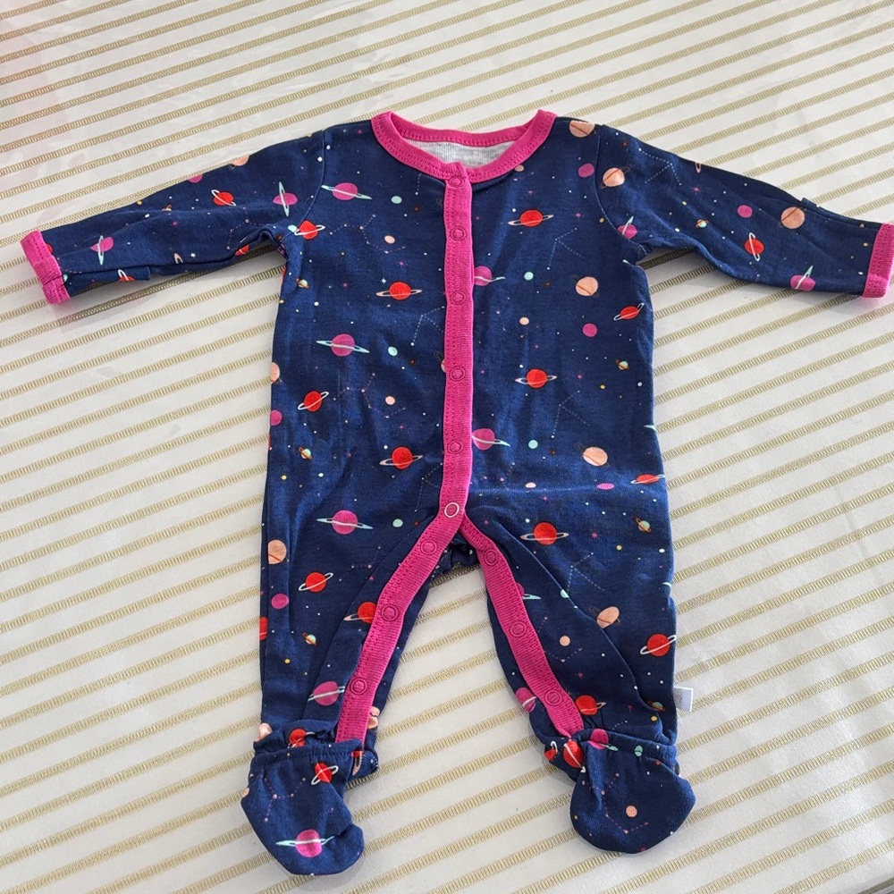 Rosie Pope Baby Girl Planets Onesie Size 0-3M